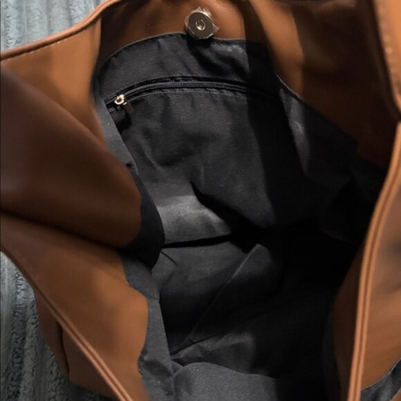 New tan slouchy PU leather hobo bag - Picture 4 of 9